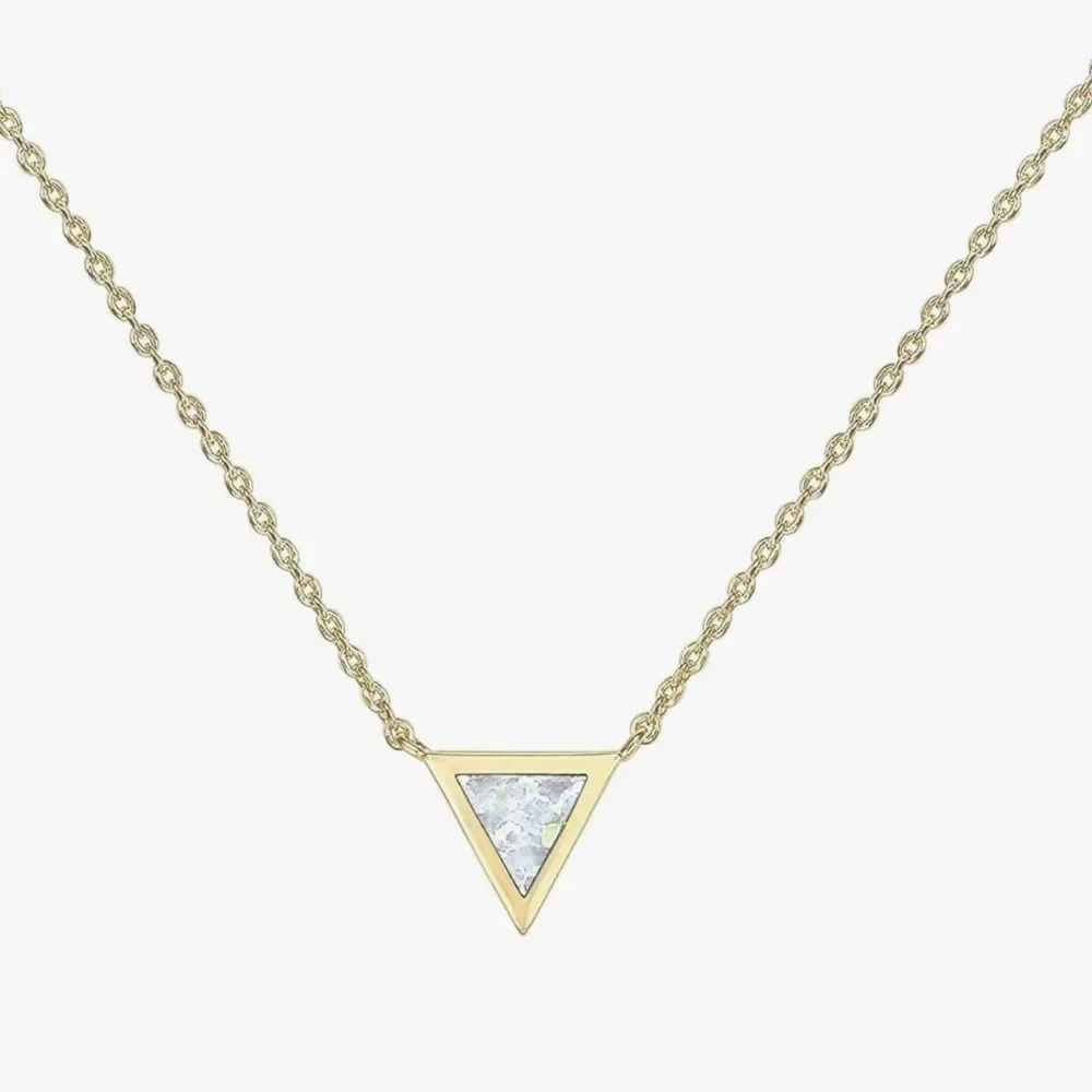 NEW 14K Gold Plated White Opal Necklace